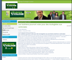 europeecologie-lozere.org: Europe Ecologie Lozère
europeecologie-Lozère, le site du rassemblement europeecologie en Lozère