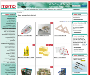 memo-write.com: Rund um den Schreibtisch bei memo - Leben und Arbeiten in Harmonie mit der Umwelt
Klimaneutraler Schnellversand mit rund 10.000 umwelt- und sozialverträglichen Produkten
 für Büro, Schule, Haushalt und Freizeit sowie (Büro-)Möbel und Werbemittel sowie ständig aktualisierte Sonderangebote runden den Online-Shop sinnvoll ab. Werbeartikel, Werbemittel & Werbegeschenke im memo Online-Shop. Profitieren Sie von unseren 19 Jahren Erfahrung, top Preisen und persönlicher Beratung..