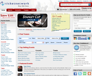 ticketntework.com: Tickets at TicketNetwork | Buy & sell tickets for sports, concerts, & theater!
Buy and sell tickets at TicketNetwork.com!  We offer a huge selection of sports tickets, theater seats, and concert tickets at competitive prices.