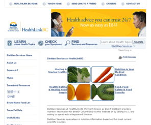 dialadietitian.net: Dietitian Services at HealthLink BC
Dietitian Services at HealthLinkBC