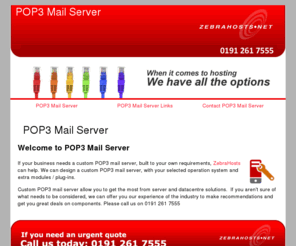 pop3mailserver.com: POP3 Mail Server
If your business needs a custom POP3 mail server, built to your own requirements contact POP3 Mail Server