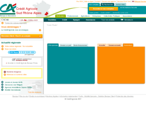 ca-sra.com: Crdit Agricole Sud Rhne Alpes - Crdit Agricole Sud Rhne Alpes - Accueil - Particuliers
Retrouvez toutes les offres du crdit agricole sud rhne alpes pour les particuliers, les professionnels, les agriculteurs, les associations et les collectivits publiques. Gestion des comptes, pargne et placement, crdits, assurances, actualit financire et bancaire. Accdez  vos comptes en ligne, faites vos simulations et prenez rendez-vous avec un conseiller ou souscrivez un produit directement sur le site !