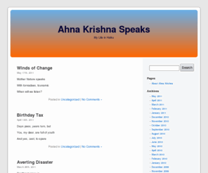 ahnakrishna.com: Ahna Krishna Speaks
