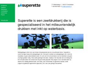 superette.nl: Superette® | Zeefdruk op waterbasis
Superette - Zeefdruk op waterbasis