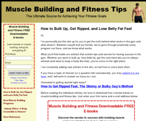 musclebuildingandfitnesstips.com: How to Bulk Up, Get Ripped, and Lose Belly Fat Fast
Learn how to bulk up, get ripped, and lose belly fat fast!