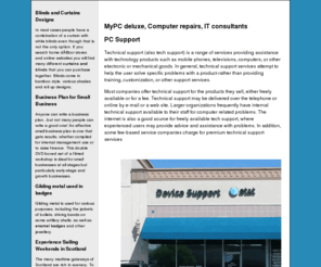 mypcdeluxe.org: MyPC deluxe, Computer repairs, IT consultants
A personal computer (PC) is any general-purpose computer whose size, capabilities, and original sales price make it useful for individuals, and which is intended to be operated directly by an end user, with no intervening computer operator.