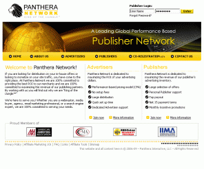 pantheranetwork.com: Panthera Network: Performance Based Online Advertising
Panthera Network is a performance based network that specializes in CPA advertising on a worldwide basis.