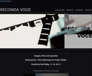 seconda-voce.com: Seconda Voce
L’association SECONDA VOCE veut promouvoir le développement et le soutien de projets audiovisuels.

Nous collaborons à la conception et à la diffusion de projets éditoriaux et à l’organisation d’événements culturels, nationaux et internationaux, liés au domaine audiovisuel.

SECONDA VOCE soutient la diffusion de ces événements et propose des services de conseil, d’assistance et de coordination logistique pour la recherche de contacts, de partenariats et de matériaux et pour l’élaboration et la publication de catalogues et autres supports papier ou multimédia. 

SECONDA VOCE propose également des services techniques et linguistiques liés aux domaines de la traduction, de l’adaptation et du sous-titrage dans le but de rendre accessibles les projets éditoriaux et les manifestations culturelles à un public plus large.