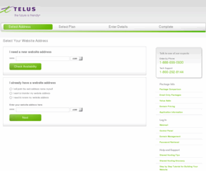 telushosting.com: Welcome to TELUS Shared Hosting order system
Choose from a wide selection of shared hosting, domain name registration and email packages to meet your business needs.