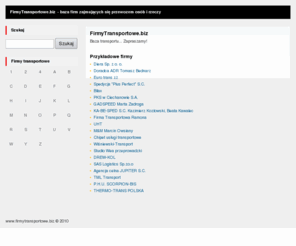 firmytransportowe.biz: Baza firm transportowych | www.firmytransportowe.biz
