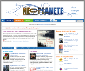 neoplanete.fr: Le magazine de l'environnement - NEOPLANETE
People, mode, beauté, déco, cuisine, transport… Le site de NEOPLANETE, le premier magazine gratuit, positif et glamour sur le développement durable. Un nouvel art de vivre. Pour la planète.