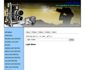 photo-light-meters.com: Light Meter - Homepage
We have great prices  for Sekonic Light Meter, Minolta Meters, and more.    Search for all your light meter needs right here.