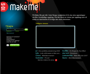 makeme.no: Vis dine talenter med film | SOL Make Me
På Make Me gis folk i hele Norge muligheten til å vise sine egenskaper som regissør og skuespiller. 