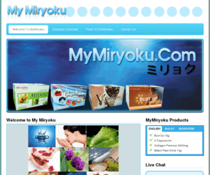 mymiryoku.com: MyMiryoku.Com | Your Healthy Products
mymiryoku.com - Miryoku Your healthy products. Produk pelansingan badan khas untuk anda. Penyelesaian kepada masalah kegemukan anda, gunakanlah Produk Masha untuk hasil yang lebih efektif.