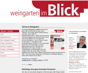 weingarten-im-blick.info: Redaktionsportal: Weingarten im Blick
Redaktionsportal für 'Weingarten im Blick' - die Bürgerzeitung für 88250 Weingarten