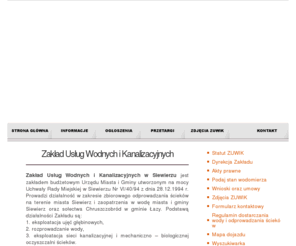 zuwik.pl: Zakład Usług Wodnych i Kanalizacyjnych w Siewierzu
ZUWIK SIEIWERZ