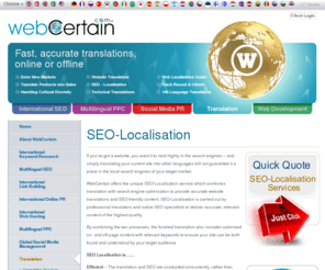 seo-localization.com: SEO-Localisation - Combining SEO and Translation
SEO-Localisation combines website translation and search engine optimisation into one process to get your website ranking higher and faster in the local search engines of your target markets. The ultimate website localisation service.