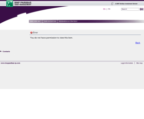 fridsonadvisors.com: BNP Paribas Asset Management: management of assets investment strategy SICAV equity bonds structured diversified money market ISIN Bloomberg parvest bnp paribas
BNP Paribas Investment Partners brings together the full palette of asset management expertise of the BNP Paribas group.