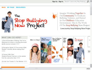 lowcountrystopbullyingnow.org: Lowcountry Stop Bullying Now Project
Community resources to Stop Bullying Now in the Dorchester, Charleston, and Berkly Counties.