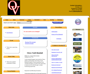 ovpb.net: Orangevale PONY Baseball - Orangevale, CA
Orangevale PONY Baseball site with schedules, scores, articles, rosters, etc.