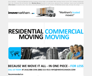 imovemarkham.com: Markham Movers / // iMove Markham Moving Company
Markham Movers, Relocation Services in Markham. Professional Apartment and House Movers Across Markham Ontario.