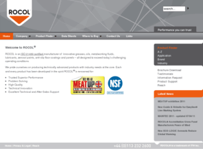 rocol.com: homepage
ROCOL has over 100 years experience of providing a wide range of maintenance, lubricant and service consumables.