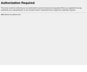 e-decom.com: 401 Authorization Required
