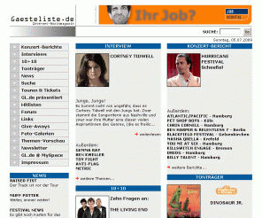 gaesteliste.de: Gaesteliste.de Internet-Musikmagazin
Das Musikmagazin für Leute mit gutem Geschmack