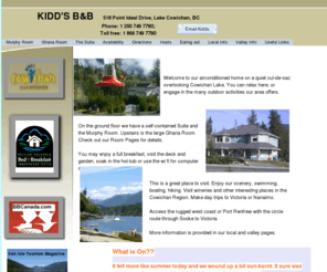 kiddsbb.com: Index.bvp
Introduction to Kidd's B&B