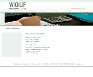 plass.org: Wolf Assekuranz-Service GmbH, Essen - Versicherungsmakler
Versicherungskonzepte nach Mass