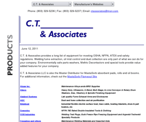 ct-assocs.com: C.T. & Associates- Products
C.T. & Associates caries these high quality product lines for all your commercial and industrial applications.  No matter what the situation we can find a solution.