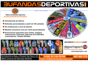bufandaficion.com: Bufandas Deportivas
Demuestra tu pasión!!! Bufandas deportivas personalizadas.