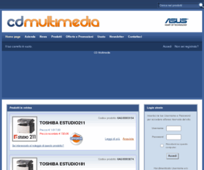 cdmultimedia.biz: CD Multimedia
Vendita online di prodotti e servizi mirati per office automation e supporto per negozi ed uffici.