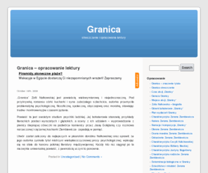 granica.biz: Granica - opracowanie lektury
