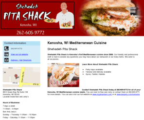 pitakenosha.com: Mediterranean Cuisine Kenosha, WI - Shehadeh Pita Shack
Shehadeh Pita Shack provides mediterranean cuisine to Kenosha, WI. Call 262-605-9772.