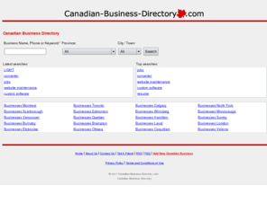 canadian-business-directory.com: Canadian Business Directory
Find Canadian Businesses by name, keyword, phone or location.