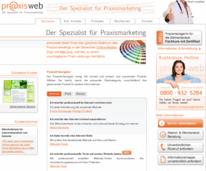 card-kalender.com: Homepage für Praxis und Zahnarztpraxis: praxisweb
praxisweb ist Ihr Spezialist für wirtschaftliches Praxismarketing. Wir bringen Sie mit effizienten Lösungen und Ihrer eigenen Homepage ins Internet.