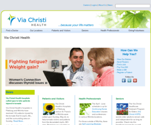 via-christi.com: Via Christi Health
Via Christi Health is the largest provider of health care services in Kansas including hospitals, rehabilitation, physicians, senior services and specialty clinics.