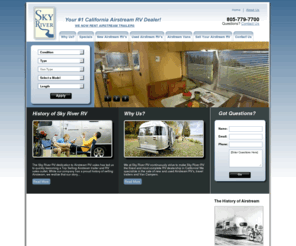 airstream-rv-dealer.org: California Airstream RV Dealer: Airstreams for Sale! 805-779-7700 Sky River RV, Pismo Beach, California
Sky River RV, leading California RV dealer, offers new and used Airstream trailer and RVs for any budget – Visit our exclusive Airstream RV dealership in San Luis Obispo, CA TODAY! 805-544-2500