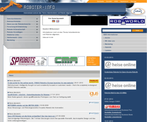 roboter-info.net: ROBOTER-INFO - Informationsportal für die Industrierobotertechnik | Roboter, Industrieroboter, Gebrauchtroboter
ROBOTER-INFO - Informationsportal für die Industrierobotertechnik und für Roboter allgemein> 