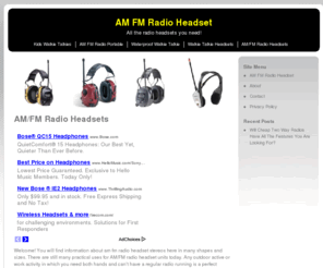 amfmradioheadset.org: AM FM Radio Headset
Find some great AM/FM radio headset personal radios that let you listen while you work or play.