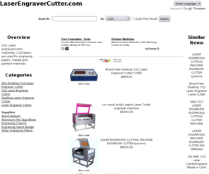 laserengravercutter.com: Desktop engravers and cutters
CNC Laser engraver/cutter machines. CO2 lasers are used for engraving plastic, metals and painted materials.