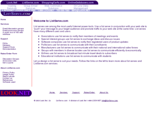listserve.com: Welcome to ListServe.com
List Serve Description