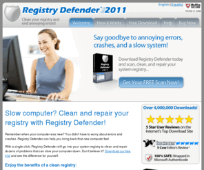 registrydefender.com: Registry Defender (Official Site)
Scan, clean, and repair your registry with Registry Defender