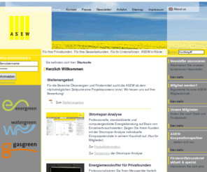 asew-online.info: ASEW - Startseite - Willkommen
watergreen - ein Produkte der ASEW