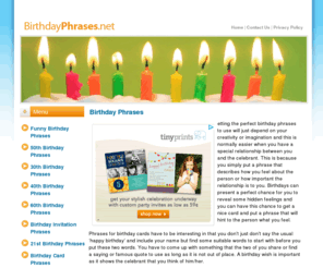 birthdayphrases.net: Birthday Phrases
Birthday Phrases