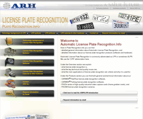 plate-recognition.info: License Plate Recognition products and technology
Introduction of Automatic License Plate Recognition technology