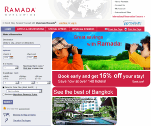 ramadaweb.com: Ramada: Online hotel reservations, special hotel discounts, vacation packages and Wyndham Rewards
Ramada Hotel Reservations, Vacation Packages and Discounts