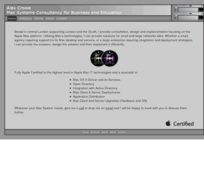 alexcrowe.co.uk: Alex Crowe : Apple Mac Systems, Consultancy and Support for Business and Education
Apple Mac Systems, Consultancy and Support for Business and Education