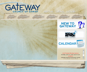 gatewaynj.com: Gateway Church of Christ
Welcome to the Gateway Church of Christ, serving northern Monmouth County, New Jersey, USA.